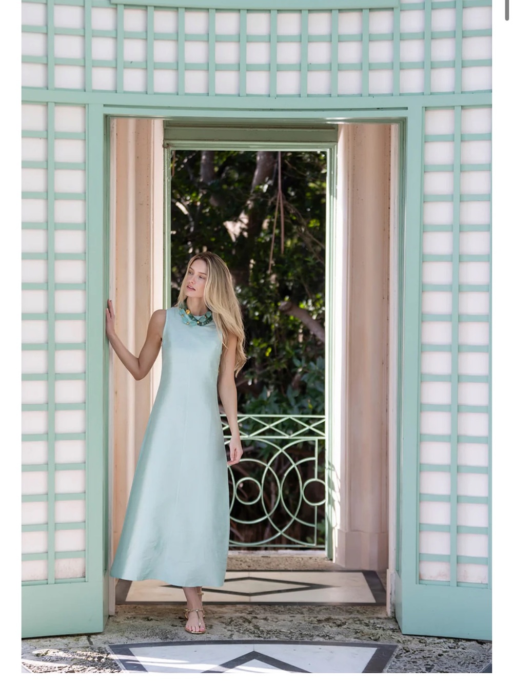 Julia Amory Slim Jane Dress Seaglass